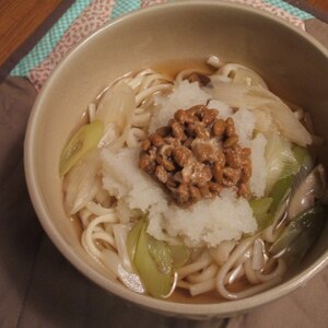 ＊納豆おろし温うどん＊